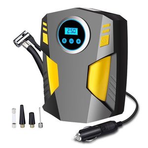 Compressore d'aria portatile 12V DC, mini gonfiatore per pneumatici con manometro digitale 150psi, luce LED di emergenza, pompa ad aria certificata ROHS per - Product Image 6