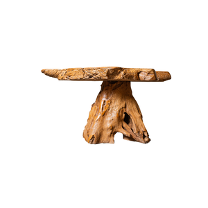 Table basse ARTERRA en bois naturel de teck rustique, artisanale, meubles de salon, non pliable - Product Image 2