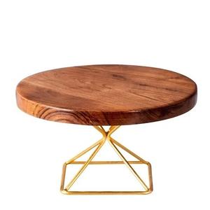 Soporte Redondo de Madera Natural para Tartas, Plato Minimalista para Exhibición de Postres, Bandeja para Servir en Fiestas y Decoración del Hogar - Product Image 4