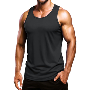 เสื้อกล้ามผู้ชายแบบไดนามิก คอกลม ผ้าสแปนเด็กซ์/โพลีเอสเตอร์เนื้อนุ่ม ระบายอากาศได้ดี แห้งเร็ว เป็นมิตรกับสิ่งแวดล้อม ให้ความเย็นสบาย ระบายอากาศได้ดี - Product Image 1