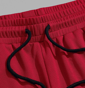 Pantalones Cortos Deportivos Casuales de Malla para Hombre, 100% Poliéster, con Cordón Ajustable, Tejido Transpirable, Estampado por Transferencia de Calor - Product Image 4