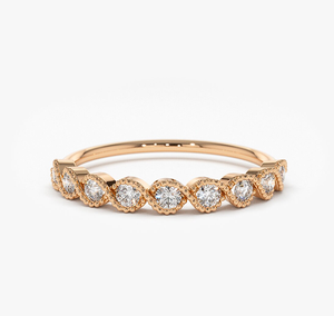 Anillo de Diamantes Cultivados en Laboratorio con Símbolo de Infinito en Oro de 14K para Mujer - Product Image 2