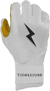 Custom Logo Design Premium Split Leather Durable Lightweight Baseball Batting Gloves <b>Snap</b> Closure Professional Bruce Bolt - Product Image 5