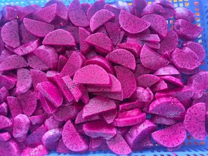 Demi-tranches de fruit du dragon surgelées IQF en vrac, fruit tropical sucré, scellées sous vide, stockage à -18°C, durée de conservation de 24 mois, 99 Gold Data - Product Image 6