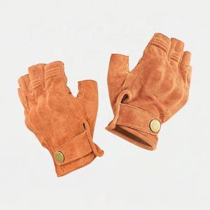 Gants de moto sans doigts Protection Gants demi-doigt en peau de chèvre Motocross Gant Moto Guantes Moto Verano Gants de moto - Product Image 1