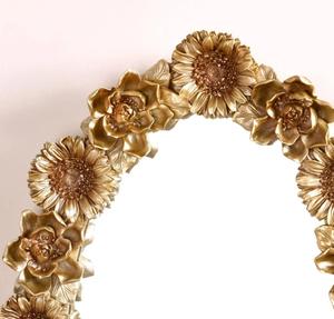 Oval Brass Flower Frame Decorative <b>Wall</b> <b>Mirror</b> Bohemian Style 4.0 Mm Thickness - Product Image 5