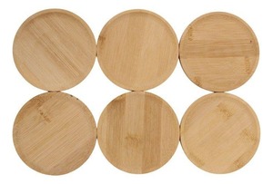 Ensemble de sous-verres en bois, sous-verres en bois naturel faits à la main de qualité supérieure pour la table à manger, décoration de cuisine - Product Image 2