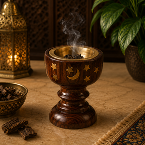 Trending Natural Wooden Bakhoor Burner Incense Holder Oud Mabkhara Charcoal Censer Arabic Home Fragrance Decor Ramadan <b>Eid</b> <b>Gift</b> - Product Image 3