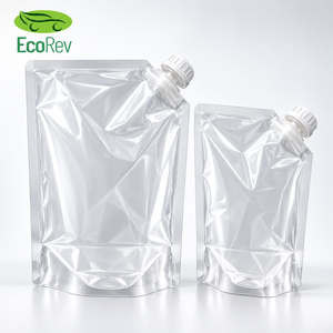 บรรจุภัณฑ์เครื่องดื่มแบบซอง EcoRev Spout Pouch ผลิตจากวัสดุ PET PE เคลือบกันความชื้น ปิดผนึกได้ ใส ใช้กับอาหารได้ พิมพ์ลายซิลค์สกรีน - Product Image 2