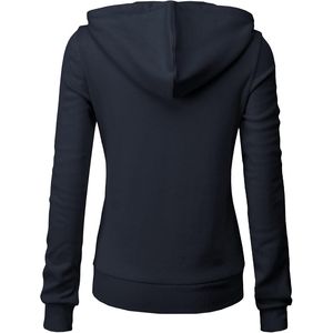 Sudadera de fitness de invierno personalizada de felpa sólida con cremallera de 1/4 y cuello alto, tipo crop, de poliéster y elastano, para mujer - Product Image 4