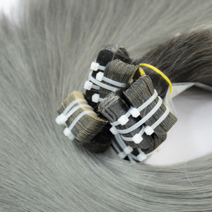 Extensions de cheveux humains russes alignées sur les cuticules grises Ombre de longue durée Fournisseur de cheveux humains - Product Image 3