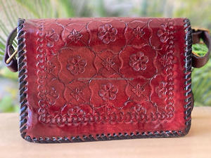 กระเป๋าสะพายข้างหนังควายทำด้วยมือของผู้หญิงวินเทจสีน้ำตาลแบบลำลองมีซิปปิดแบบหนีบผ้าแคนวาสสำหรับผู้หญิง - Product Image 5