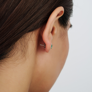 Beautiful Classy Pear Cut Natural <b>Emerald</b> Cluster 925 Sterling Silver Fine <b>Studs</b> Earrings For Women Wholesale Price Jewelry - Product Image 4
