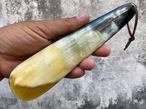 Cuchara de zapatos de cuerno de búfalo hecha a mano con acabado pulido, regalos para hombres, cuchara de zapatos de búfalo de agua pulida de cuerno, artesanía natural - Product Image 5