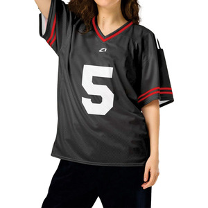 เสื้อเจอร์ซีย์อเมริกันฟุตบอลแบบตาข่าย ยูนิเซ็กซ์ คอวี เสื้อทีม ระบายอากาศได้ดี เสื้อกีฬาลายทาง เสื้อฟุตบอล  รับสกรีนโลโก้ เสื้อยืดตาข่าย - Product Image 6