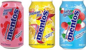 Hot Selling Mentos Sparkling <b>Drink</b> Salty Lychee 340ml 24pcs/Case Carbonated <b>Soft</b> <b>Drink</b> Wholesale Refreshing Beverage New - Product Image 5