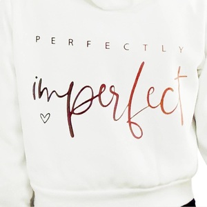 Sudadera Corta de Invierno con Texto Gráfico y Cierre Frontal, Suministro ODM, 100% Algodón - Product Image 4