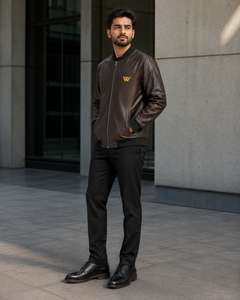 Chaqueta Bomber de Cuero PU para Hombre con Cuello Alto, Cierre de Cremallera, Impermeable, Cortavientos, Estilo Moto, Holgada, Estilo Urbano - Product Image 4