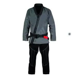 Dernier design Kimono BJJ et uniforme de Judo unisexe, ensemble noir et gris 100% coton, vêtements d'arts martiaux pour nourrissons et tout-petits, extensible et confortable - Product Image 4