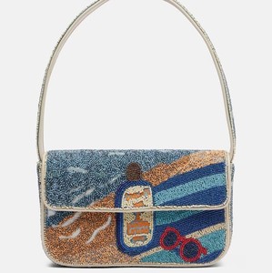Luxury Pink Seed Beaded Embroidered <b>Storage</b> <b>Bag</b> Palm <b>Tree</b> Design Crossbody Purse Fashionable Handbag Ethnic Women Shoulder <b>Bag</b> - Product Image 3