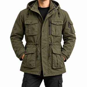 Chaqueta Deportiva Casual de Talla Grande al por Mayor, Chaqueta de Invierno para Hombre de Alta Calidad, Impermeable, con Capucha y Forro de Algodón - Product Image 6
