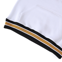 Pull à col rond en chenille blanc Alpha personnalisé pour les acheteurs en gros B2B, pour les acheteurs au détail, avec fabrication sur mesure