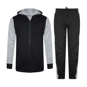 Survêtement à capuche pour homme, sweat-shirt à fermeture éclair à manches longues, couleur unie, style sportif décontracté, vêtements d'automne avec poches latérales - Product Image 1