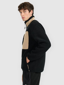 Chaqueta de Invierno Cálida con Cierre Completo, Chaqueta de Lana Sherpa Suave, Abrigo de Moda para Exteriores, Chaqueta Casual con Cuello Alto y Cierre de Cremallera, Diseño Personalizado para Hombre - Product Image 4