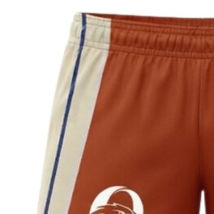 Shorts de netball unisexe blanc rouille sublimés en polyester légers pour l'entraînement sportif et les performances d'équipe - Product Image 4