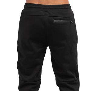 Customized <b>Men</b> Plain Trouser Zipper Pocket Drawstring Waist <b>Tapered</b> Fit Cuffed <b>Jogger</b> Pants OEM Casual Clothing Factory Supplier - Product Image 4