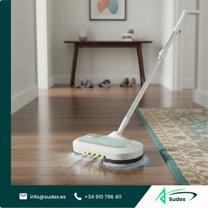 Sudex S2 SE Mopa Eléctrica Inalámbrica con Mango Ajustable, Luz LED, Limpiador de Pisos para Madera, Azulejos y Cerámica, Uso Doméstico - Product Image 1
