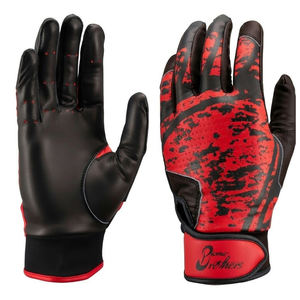 Gants de frappe de baseball personnalisés avec logo OEM, antidérapants, en cuir, pour joueurs de baseball adultes et jeunes. - Product Image 3