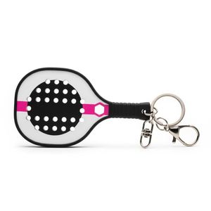 Porte-clés personnalisable en caoutchouc pour raquettes de tennis et de padel, avec logo sur mesure, matériau durable, taille personnalisée pour événements promotionnels - Product Image 1