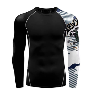 Camiseta de Compresión Deportiva de Manga Larga para Hombre, Fabricante Mayorista OEM ODM, Proveedor de Ropa Deportiva para BJJ MMA - Product Image 1