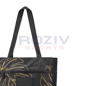 Sac fourre-tout en coton 100% uni de haute qualité, imprimé avec un logo personnalisé par sublimation, réutilisable pour les courses, avec poignée en corde, utilisable en toutes saisons - Product Image 4