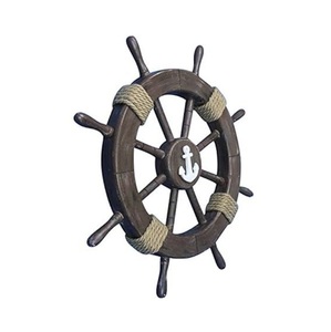 Wooden <b>Ship</b> <b>Wheel</b> Harbor Adventure Accent Created to Celebrate Maritime Living with Sophisticated Coastal Interior Charm - Product Image 5