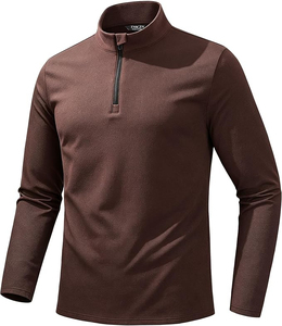 Camiseta Deportiva de Manga Larga con Cierre de Cremallera para Hombre |   Camiseta Transpirable de Secado Rápido para Golf, Running y Entrenamiento |   100% Poliéster Personalizado - Product Image 1