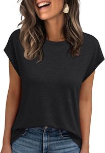 T-shirt en coton pour femme, col rond, épaules dénudées, broderie florale, ultra-doux, respirant, écologique, séchage rapide, été - Product Image 3
