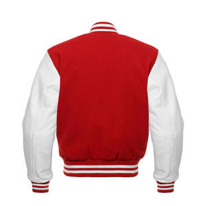 Top Selling Custom Logo Men's Stand Collar Canvas Varsity Jacket Wholesale Price Winter Letterman Plain Jacket for Men Front - Product Image 4
