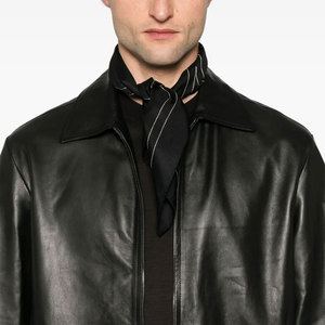 Camisa de invierno de cuero vintage para hombre 2026 al por mayor, de alta calidad, manga corta, con cremallera de cuerno, lona sólida, ecológica - Product Image 5