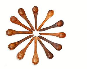 Juego de 12 Cucharas de Madera Hechas a Mano para Especias, Mini Cucharas de Madera Natural para Sal, Azúcar, Té, Café, Condimentos, Utensilios de Cocina - Product Image 3