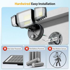 Faro di Sicurezza LED Nero Impermeabile IP66 da 90W con Fotocellula per Esterni, Illuminazione Crepuscolare e Proiettore da 10000lm 6500K - Product Image 2