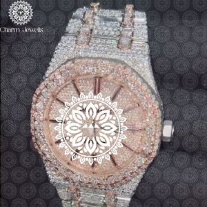 Reloj de Lujo Charm_Jewells de Acero Inoxidable con Caja Redonda de 38 mm, Analógico de Cuarzo con Incrustaciones de Diamantes, Moda Femenina - Product Image 3