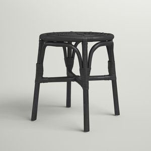 Tabourets en rotin noir, meubles durables, vente en gros, tabourets en rotin pour bar, chevet, salon - Product Image 1