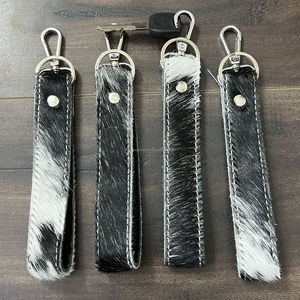 Nuevo Llavero de Cuero Genuino de Vaca con Correa para la Muñeca, Personalizado para Vaqueras, Regalo con Mosquetón y Anillas para Llaves - Product Image 4