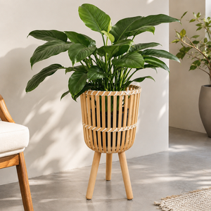 Panier d'entrée moderne décoratif, porte-parapluies et organisateur de sol multifonctionnel, panier de sol décoratif - Product Image 1