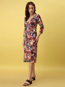 Meilleur prix Robe midi formelle sur mesure pour femmes Décoration en dentelle Tissu en mousseline naturelle écologique Fabricant direct - Product Image 3