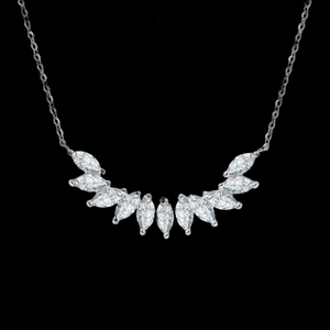 Luxury Mossinate Diamond <b>Necklace</b> for Women Wedding Bridal Jewelry <b>Statement</b> Party Wear Gift for Anniversary and Engagement - Product Image 5