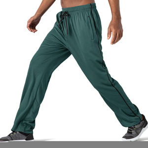 Pantalones deportivos casuales de algodón para hombre, de cintura media, con logo personalizado, lisos, de gran tamaño, estilo frontal plano, superventas al por mayor - Product Image 4