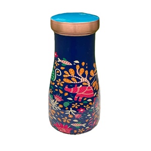 Botella de Agua de Cobre con Diseño de Rinoceronte, Termo Portátil con Tapa, Estilo Bohemio, para Viajes - Product Image 1